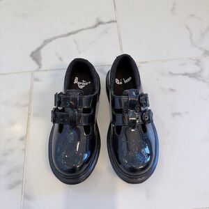Black Kids Shoes with Buckle Straps